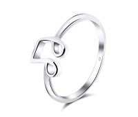 Music Note Silver Ring NSR-846